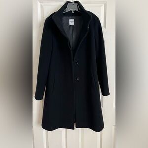 Cinzia Rocca Due Womens Coat, Size  6 US, Black Wool/Cashmere